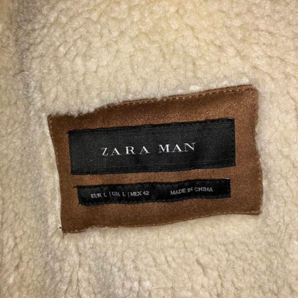 BRAND NEW ZARA Man Shearling Coat - Picture 5 of 6